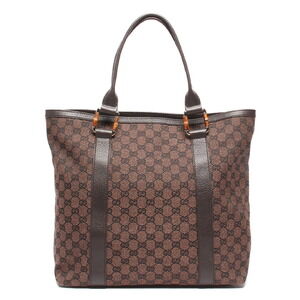 Gucci GG Canvas Bamboo Tote Bag